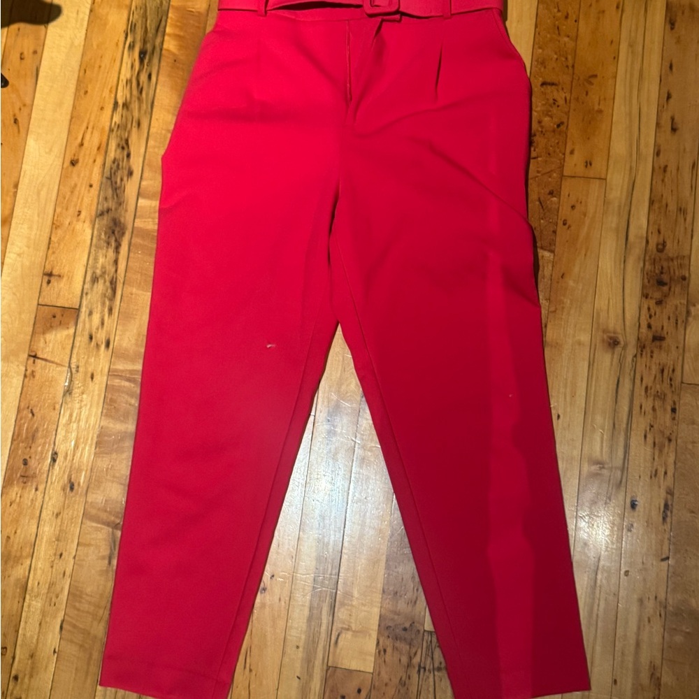Zara Women's Bold Red Magenta Dress Pants